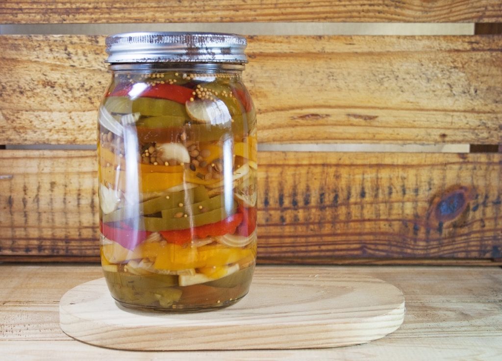 How long can food be preserved in vinegar?