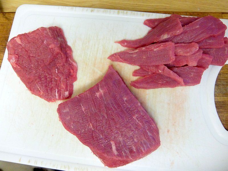 Jerky Cutting Across Grain 