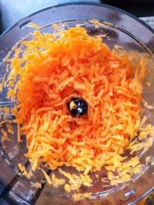 Grated carrot for marmalade