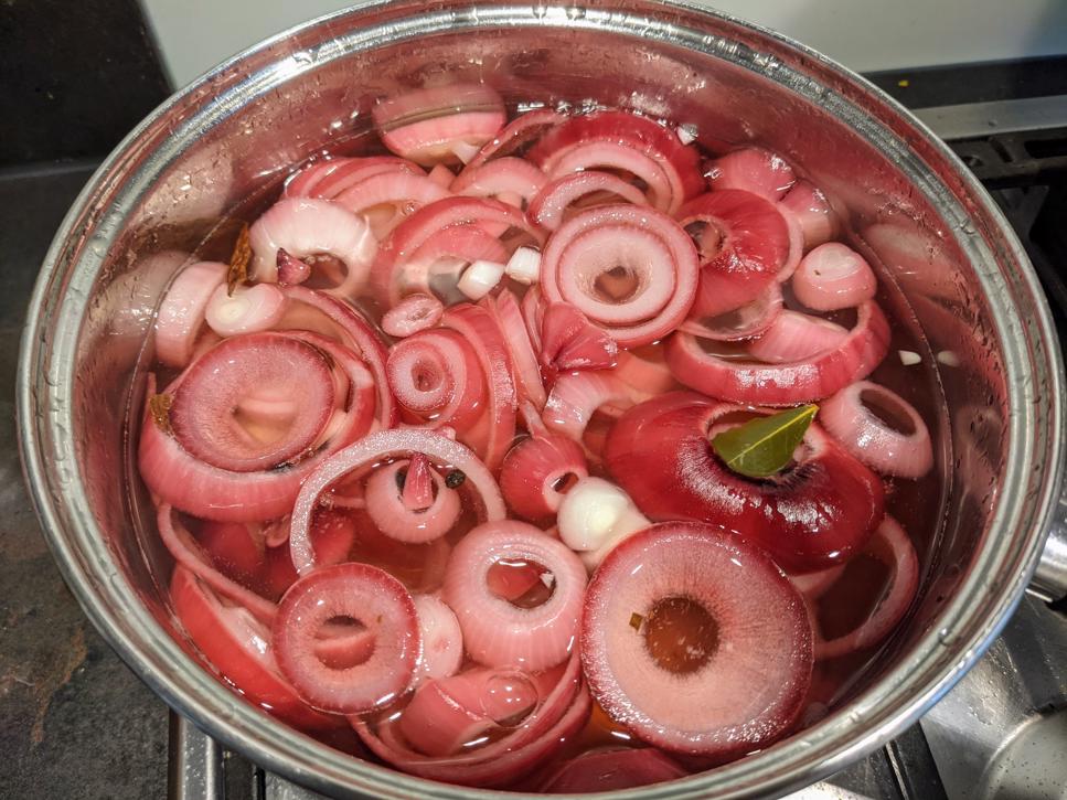 Blanching Pickled Onions